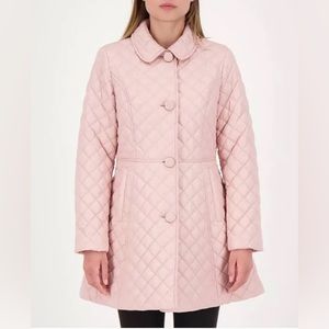 Kate Spade A-Line Bow Quilted Coat Pink size medium